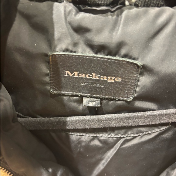 Mackage Black Puffer Jacket with Fur Hood - Picture 3 of 7